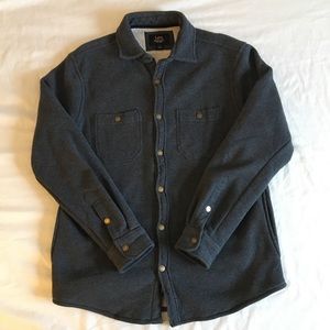 Fleece Lined Men’s Button Up Sweater/Shirt